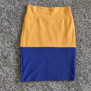 Mustard and blue Cassie